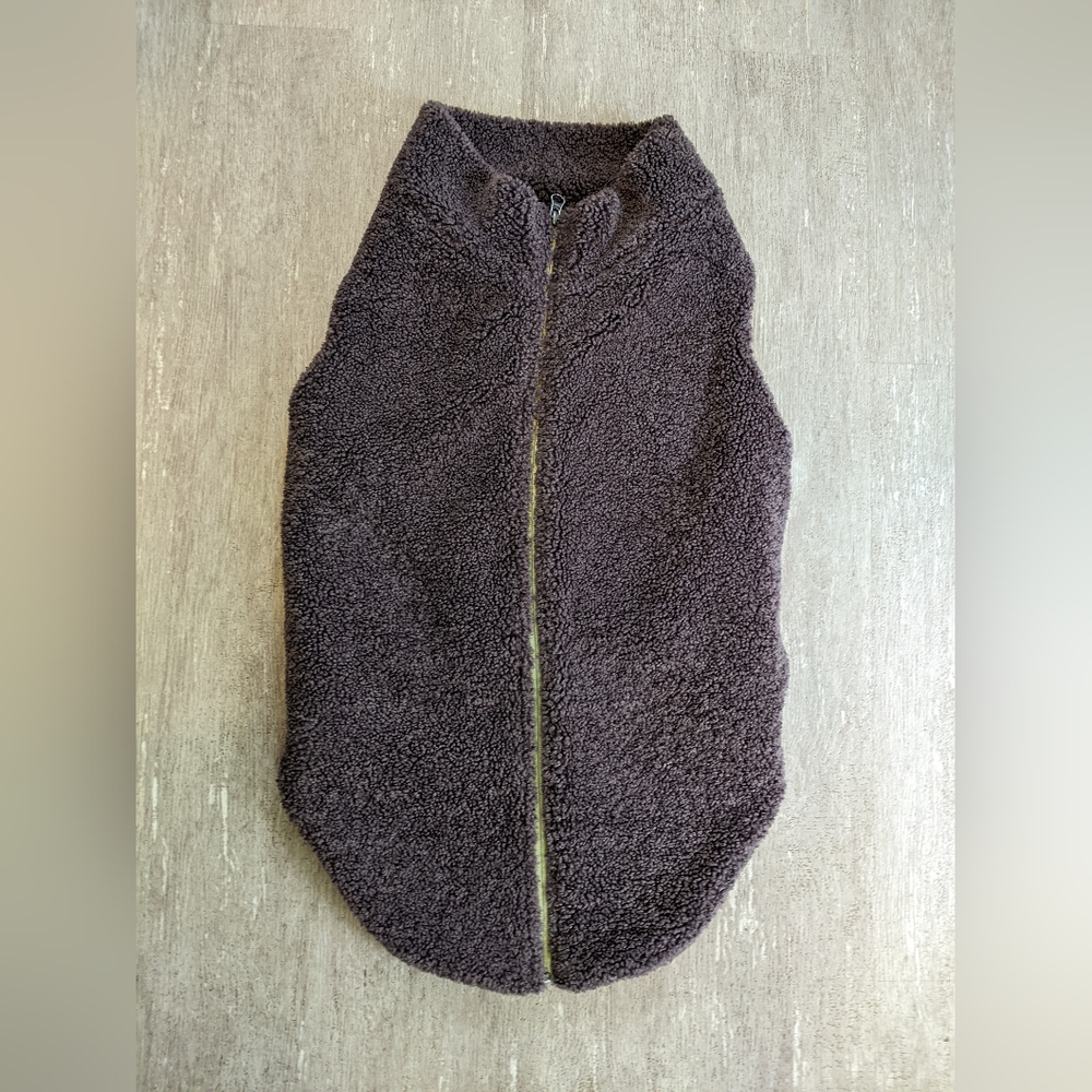 Sherpa Vest Dog Zip-up Jacket Gooby Brand Dusty Purple/Grey size 3XL